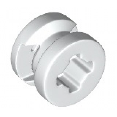 white wheel 8mm d x 6mm with slot