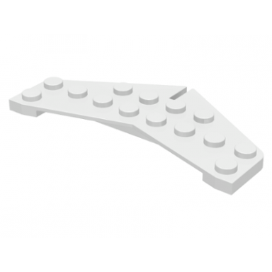 white wedge plate 4 x 8 tail