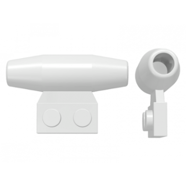 white engine smooth small 1 x 2 side plate without axle holders