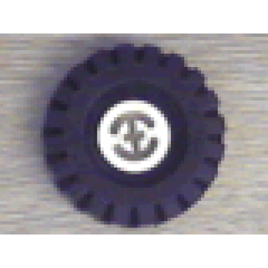 white wheel with split axle hole with black tire 17 x 43 3482 3634