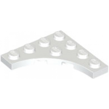 white plate modified 4 x 4 with 3 x 3 curved cutout