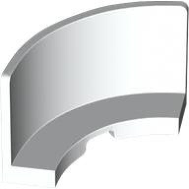 white panel 3 x 3 x 2 corner convex