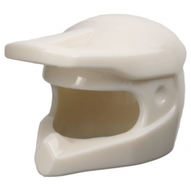 white minifigure headgear helmet dirt bike