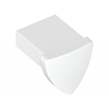 white tile modified 1 x 1 with tooth ear vertical triangular
