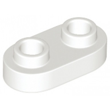 white plate round 1 x 2 with open studs