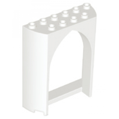 white panel 2 x 6 x 6 with gothic arch