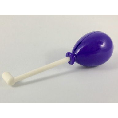 white minifigure utensil thin bar with handle with dark purple balloon