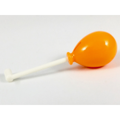 white minifigure utensil thin bar with handle with orange balloon