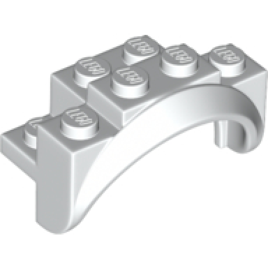 white vehicle mudguard 4 x 2 1 2 x 2 with arch round solid studs and rounded legs