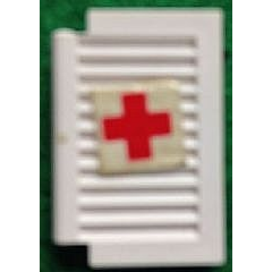 window 1 x 2 x 2 shutter with red cross pattern sticker - sets 363 555