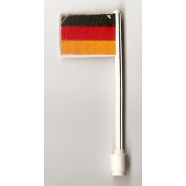 white flag on flagpole straight with germany pattern stickers