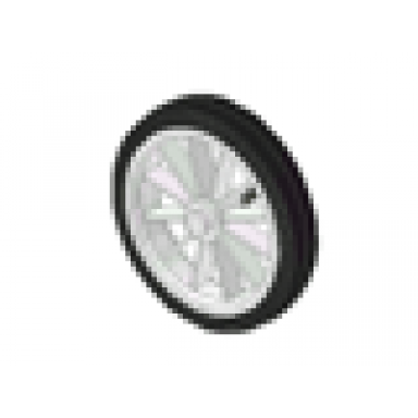 white wheel spoked large with black tire smooth - large solid 35 36