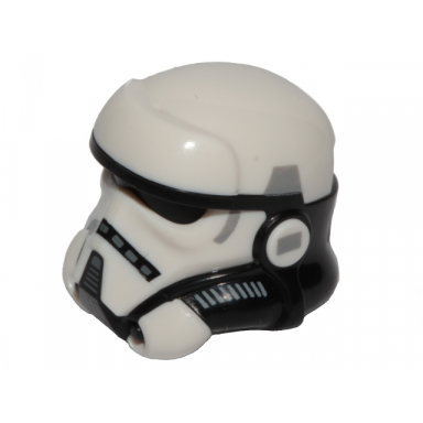 white minifigure headgear helmet sw stormtrooper raised forehead imperial patrol trooper pattern