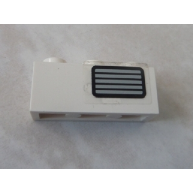 white brick 1 x 3 with grille pattern model right side sticker - set 5561