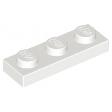white plate 1 x 3
