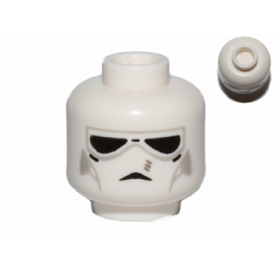 white minifigure head alien with face mask with black goggles pattern sw v-wing pilot
