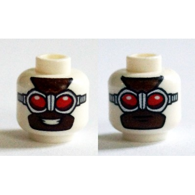 white minifigure head dual sided balaclava silver goggles with red lenses teeth closed mouth pattern sam wilson
