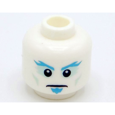 white minifigure head blue eyebrows and goatee pattern bam
