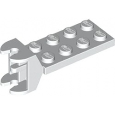 white hinge plate 2 x 4 with articulated joint - female