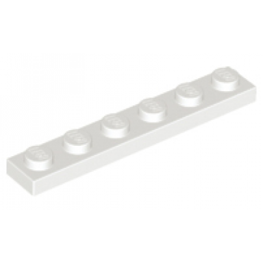 white plate 1 x 6