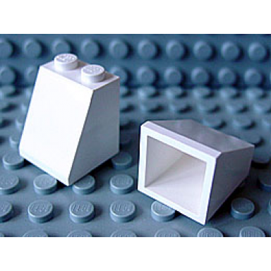 white slope 65 2 x 2 x 2 without bottom tube