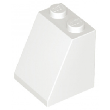 white slope 65 2 x 2 x 2 with bottom tube