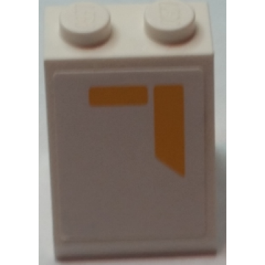 white slope 65 2 x 2 x 2 with bottom tube with sw republic gunship pattern model left side sticker - set 75021