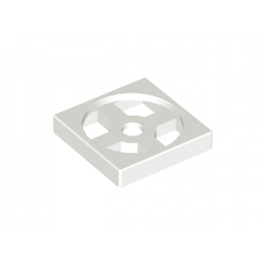 white turntable 2 x 2 plate base
