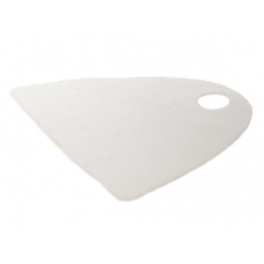 white minifigure cape cloth straight bottom with single top hole - spongy stretchable fabric