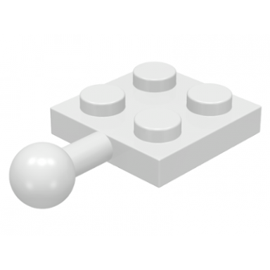white plate modified 2 x 2 with tow ball