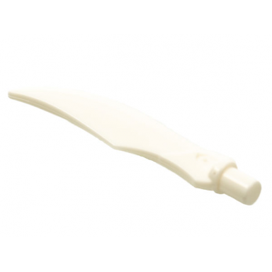 white minifigure weapon sword curved blade with bar