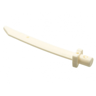 white minifigure weapon sword blade with bar square crossguard
