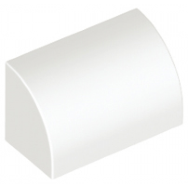 white slope curved 1 x 2