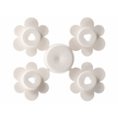 white plant flower small 4 on sprue
