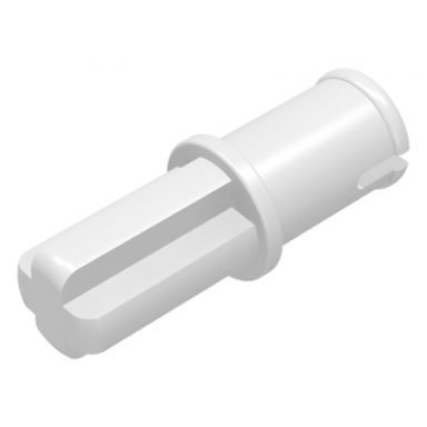 white technic axle 1l with pin without friction ridges