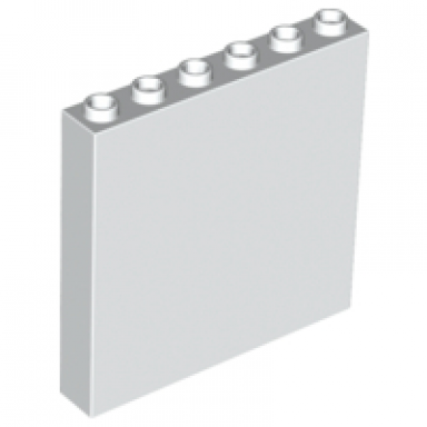 white brick 1 x 6 x 5