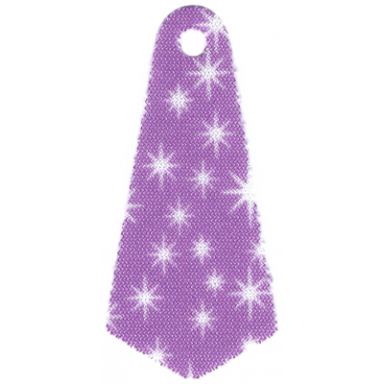 white mini doll cape cloth friends long narrow with small top hole with stars on medium lavender background pattern