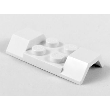 white vehicle mudguard 2 x 4 with arch smooth