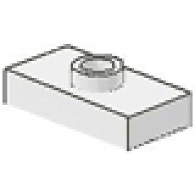 white plate modified 1 x 2 with 1 stud jumper undetermined type