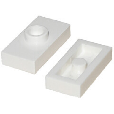 white plate modified 1 x 2 with 1 stud without groove jumper