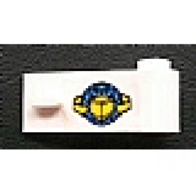 white door 1 x 3 x 1 right with box and arrows and globe pattern sticker - sets 6542 4555