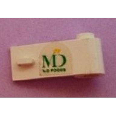 white door 1 x 3 x 1 right with md foods logo pattern sticker - set 1952