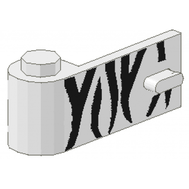 white door 1 x 3 x 1 left with safari pattern