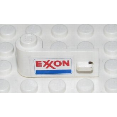 white door 1 x 3 x 1 left with exxon logo pattern sticker - set 6696