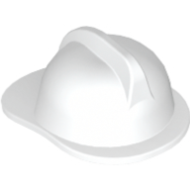white minifigure headgear fire helmet