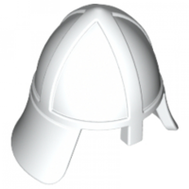 white minifigure headgear helmet castle with neck protector