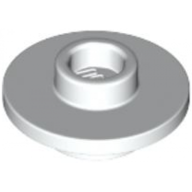 white minifigure utensil tea saucer with hollow stud