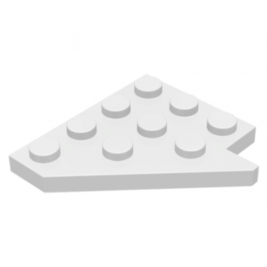 white wedge plate 4 x 4 wing left