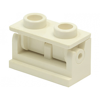 white hinge brick 1 x 2 with same color top plate 3937 3938