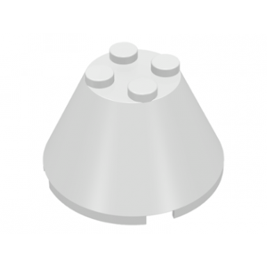 white cone 4 x 4 x 2 without axle hole